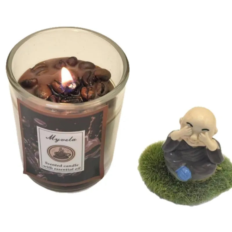 Candles Coffee Scented Aromatherapy Candle Indoor Long-lasting Smoke-free Fragrance Butter Lamp