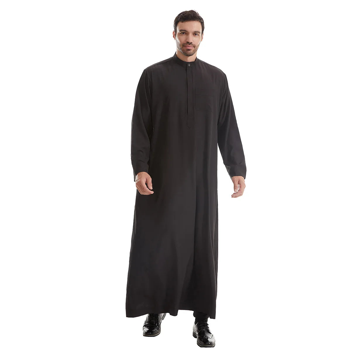 Muslim Men Jubba Thobe Zipper Kimono Robe Saudi Islamic Muslim Clothing Abaya Cafe Dubai Arab Dress Robe