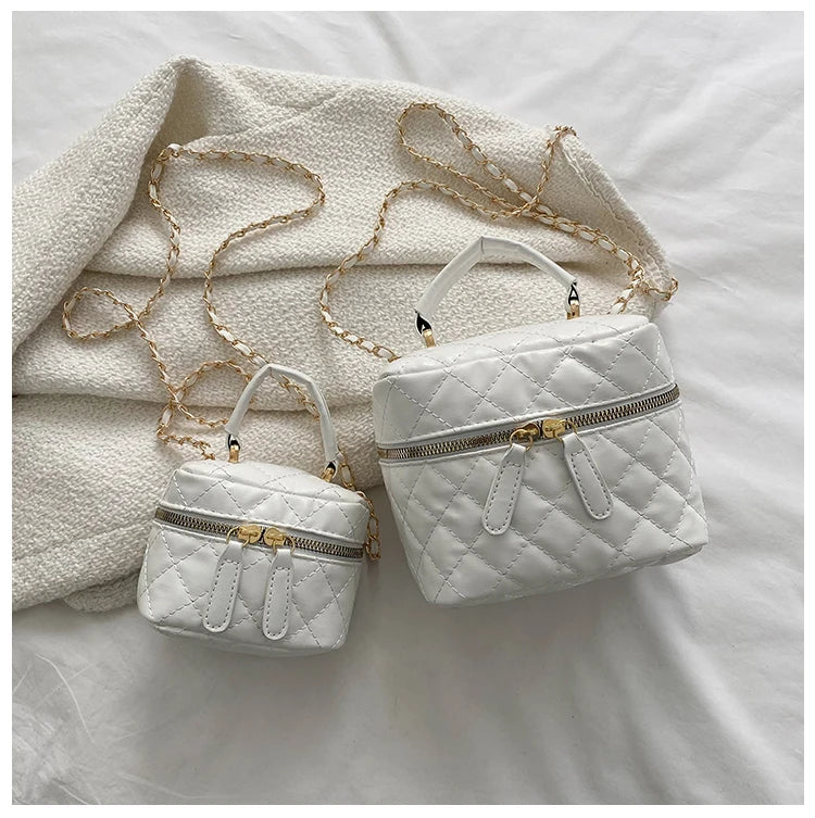Trendy  Buet Handbag Women's Crossbody Bag Luxury Feel Small  Design Handbag Soft PU Leather Zipper Closure Casual