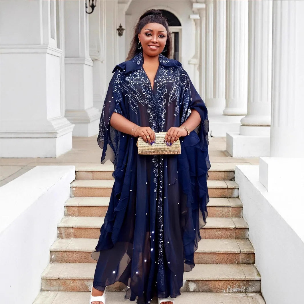 Abayas For Women Dubai Luxury 2025 African Muslim Fashion Dress Caftan Marocain Evening Party Dresses Boubou Robe Djellaba Femme