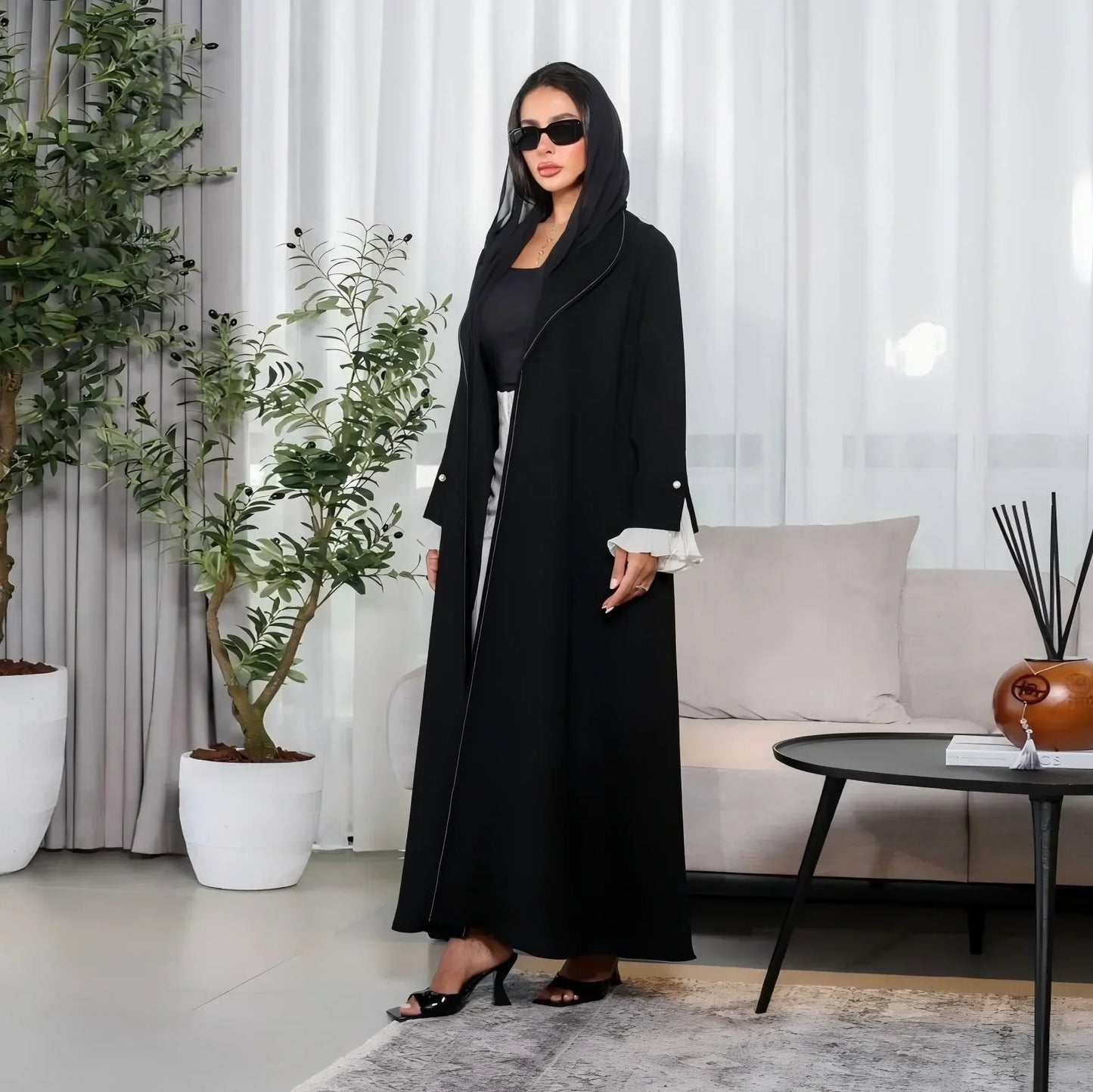 Eid Muslim Abaya for Women Dress Split Morocco Party Dresses Ramadan Print Pleated Abayas Kaftan Islam Dubai Arab Long Robe 2024