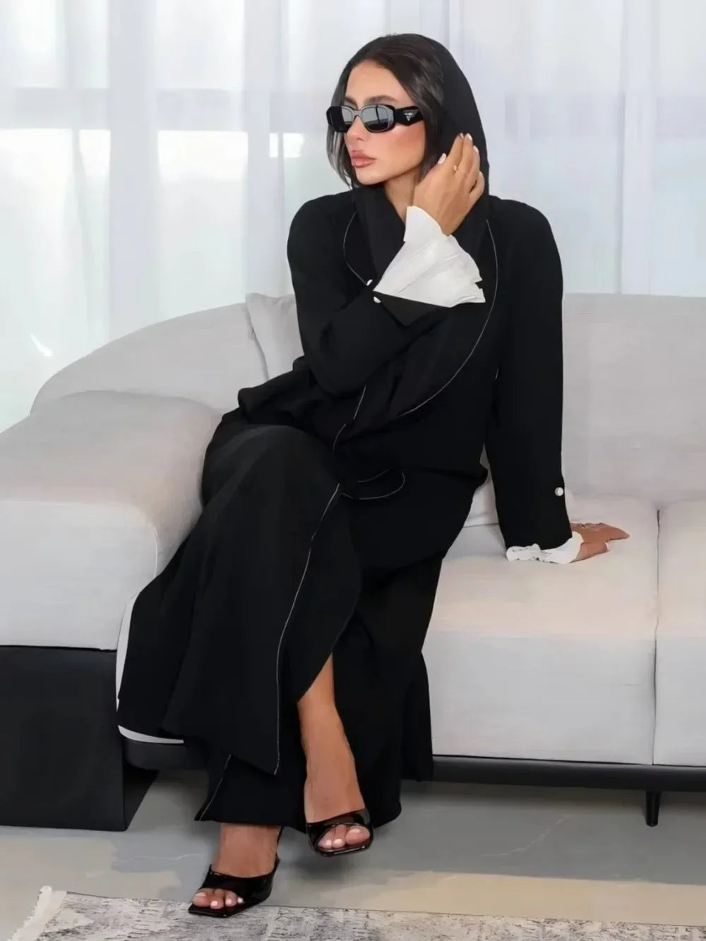 Eid Muslim Abaya for Women Dress Split Morocco Party Dresses Ramadan Print Pleated Abayas Kaftan Islam Dubai Arab Long Robe 2024