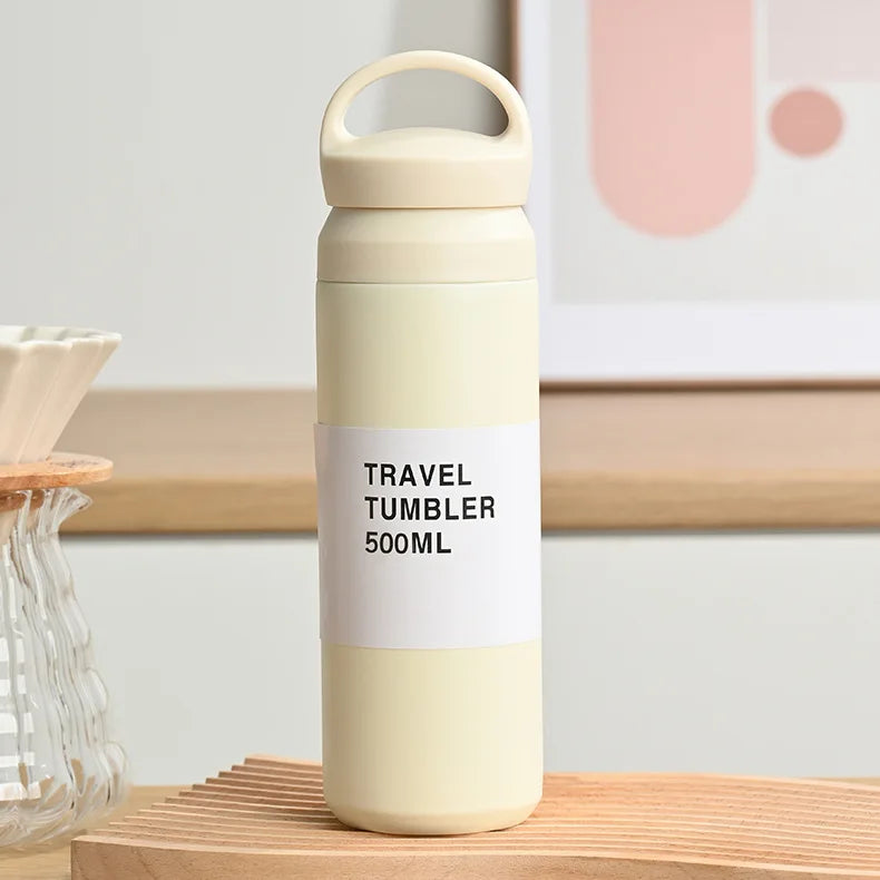 500ml Portable Stainless Steel Vacuum Insulated Water Cup Exquisite Double-Walled for Daily Use in Homes Offices Outdoor Parties