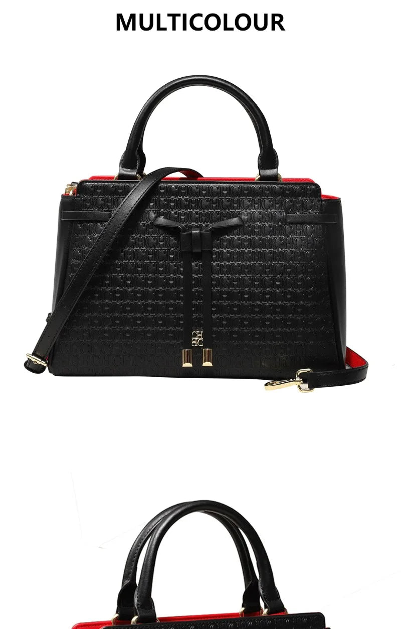 Carolina Herrera Business Simple Women's Handbag Fashion Design Classic Design Vintage Shoulder Bag Lightweight