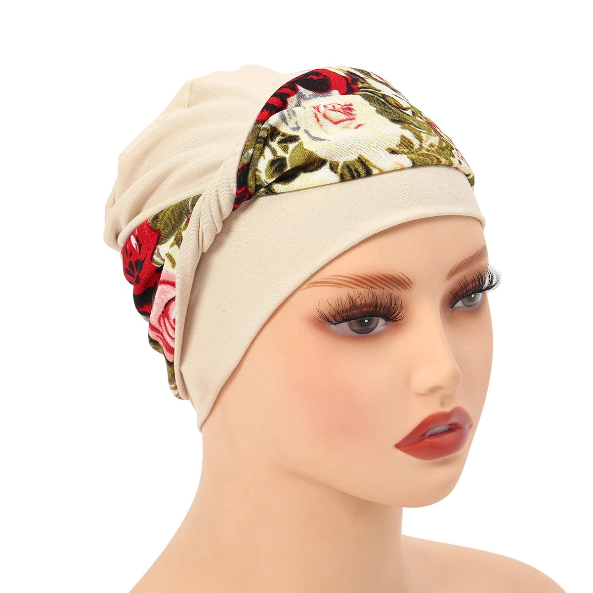 2025 New Muslim Women Twist Braid Turban Hats Pre Tied Headscarf Print Flower Hijabs Bandana Chemo Beanies Caps Cover