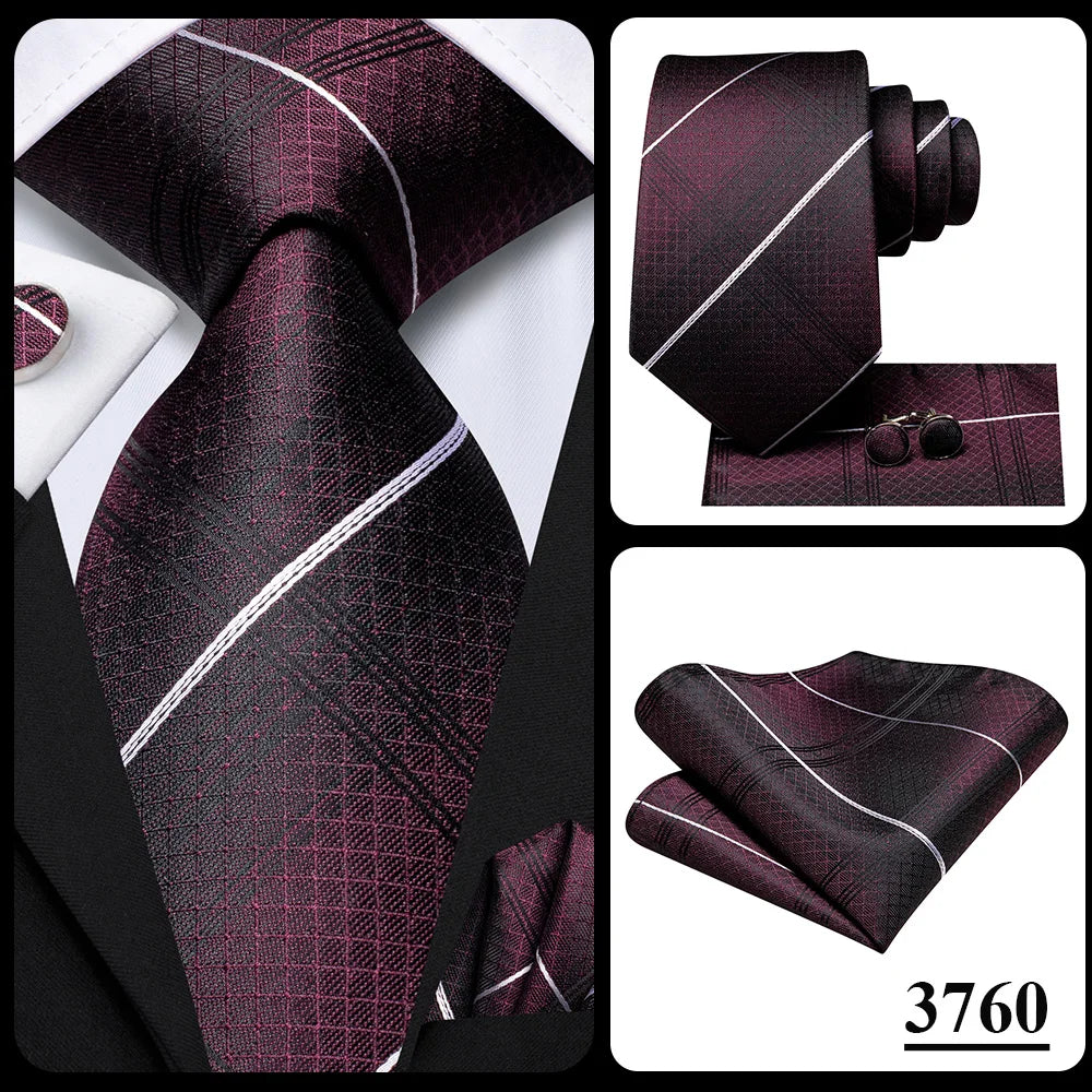 Hi-Tie Teal Green Floral Mens Fashion Necktie Handkerchief Cufflinks for Tuxedo Accessory Classic Silk Luxury Tie for Man Gift