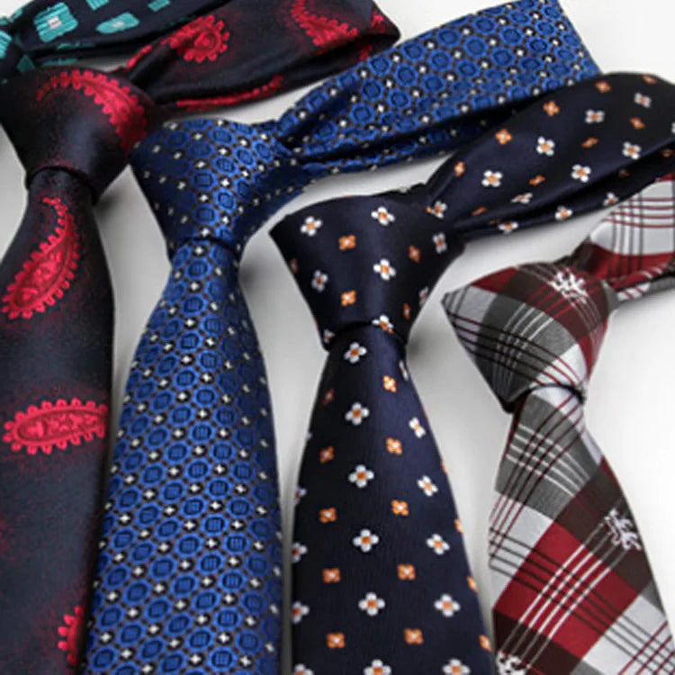 Fashion Ties for Men Accessories 6cm Fashion Business Wedding Classic Silk Tie Blue Black Red Men's Skinny Narrow Retro Necktie