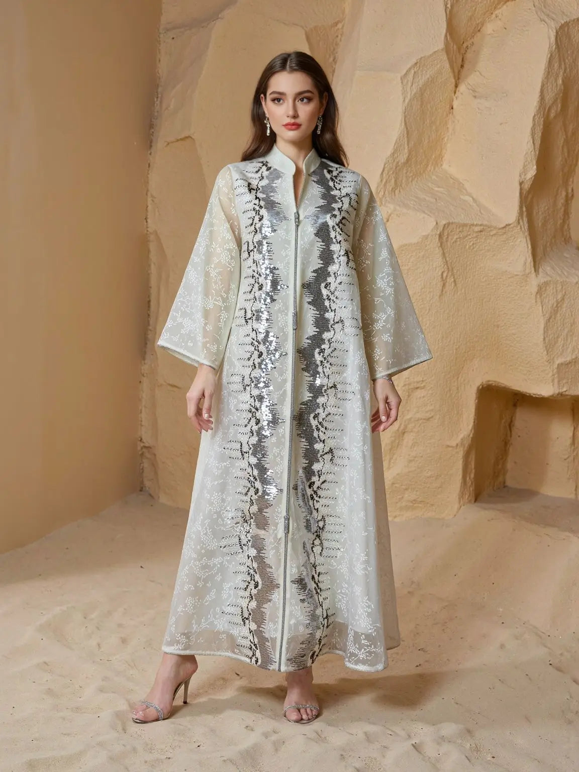 Spring New Women Dress Muslim Abaya Dubai Elegant Vestidos Largos Ramadan Party Caftan Women Evening Dresses Morocco Kaftan Robe