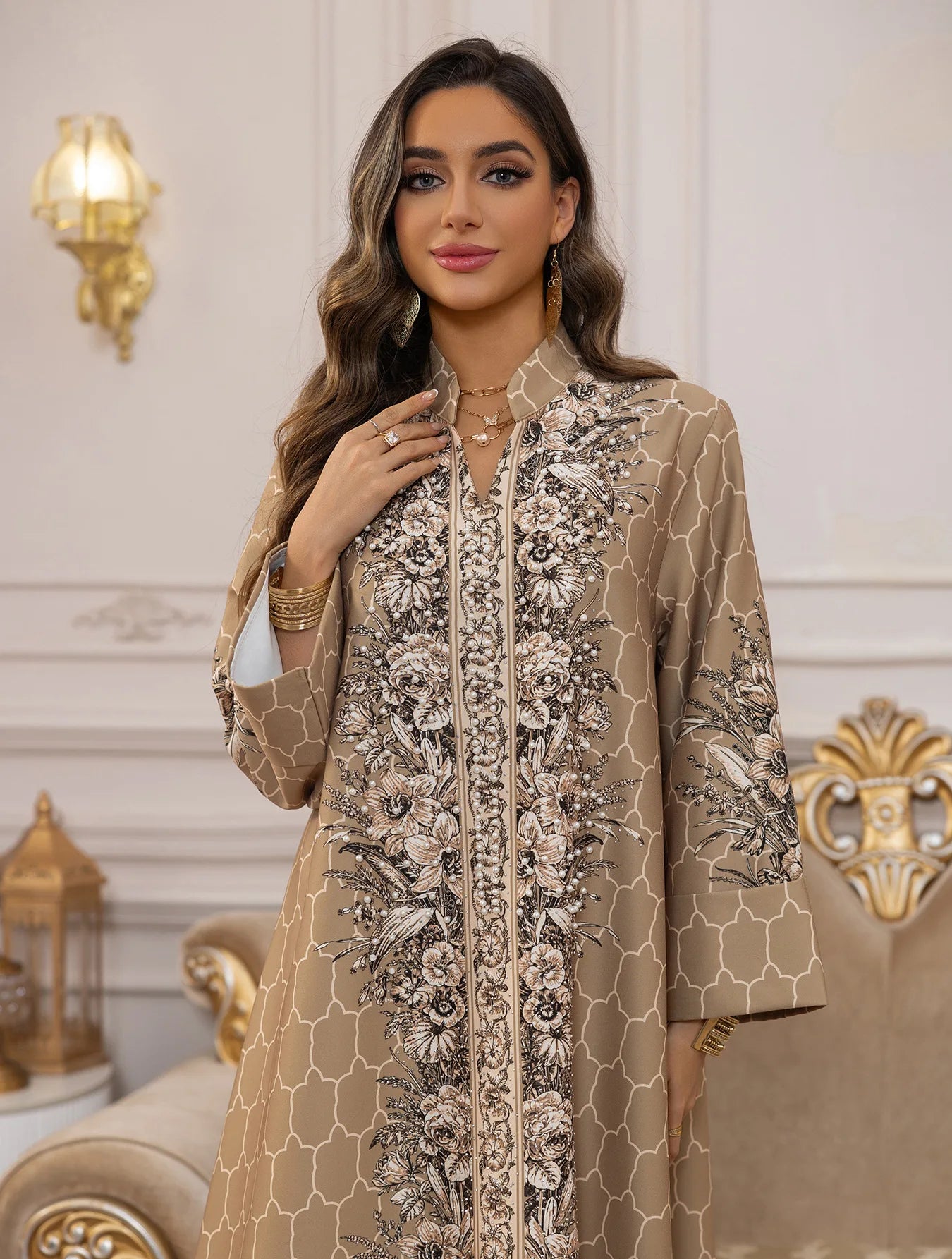 Muslim Dress Women Abaya Eid Diamond Party Dresses Arab Long Robe Print Abayas Dubai Morocco Kaftan Islam Jalabiya Vestidos 2026