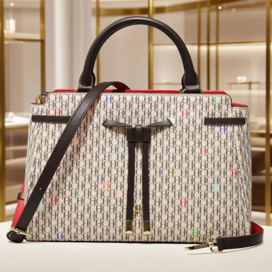 Carolina Herrera Business Simple Women's Handbag Fashion Design Classic Design Vintage Shoulder Bag Lightweight
