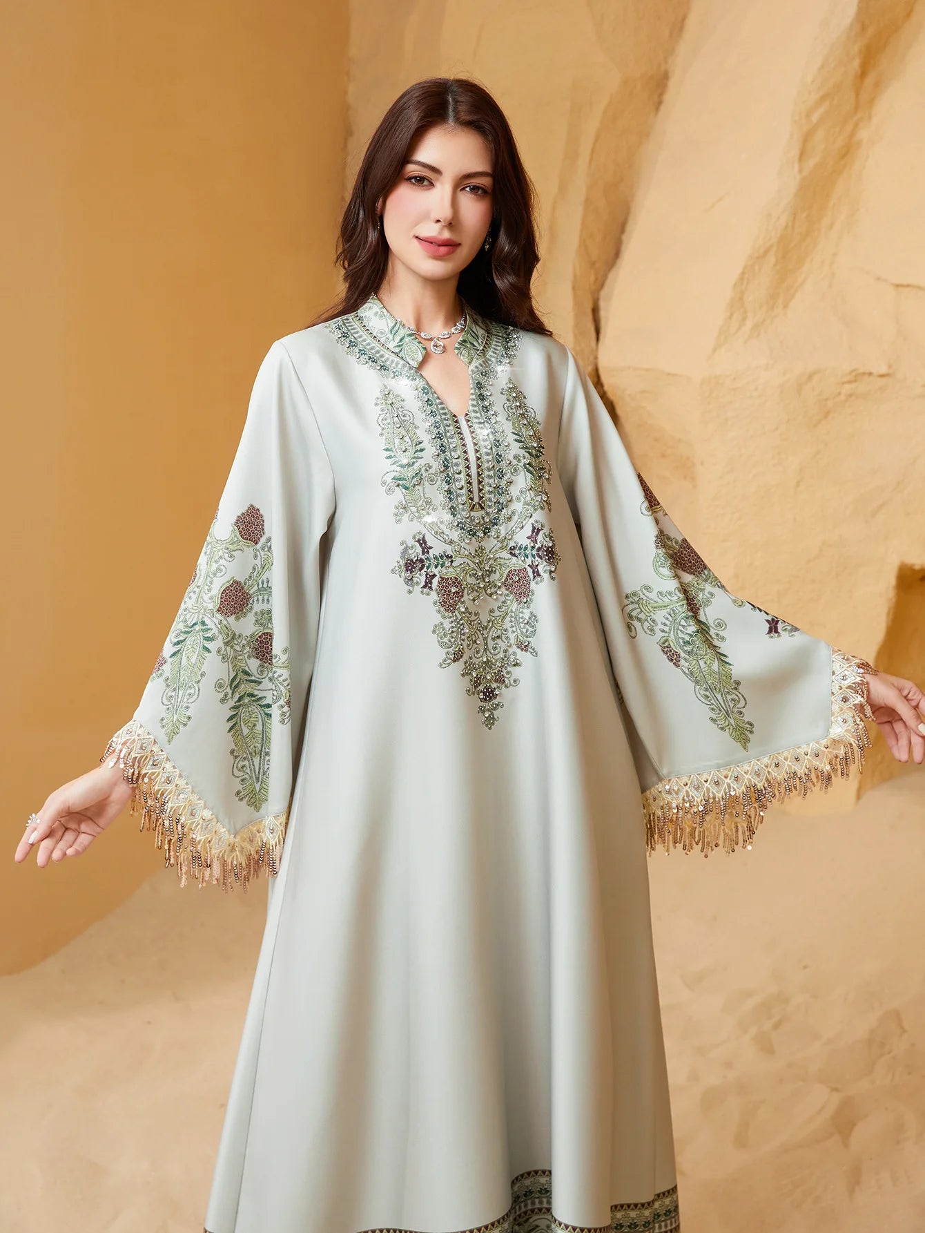 Eid Dress Abaya Women Muslim Kaftan Party Dresses Jalabiya Tassel Vestidos Ramadan Morocco Dubai Abayas Islam Arab Long Robe