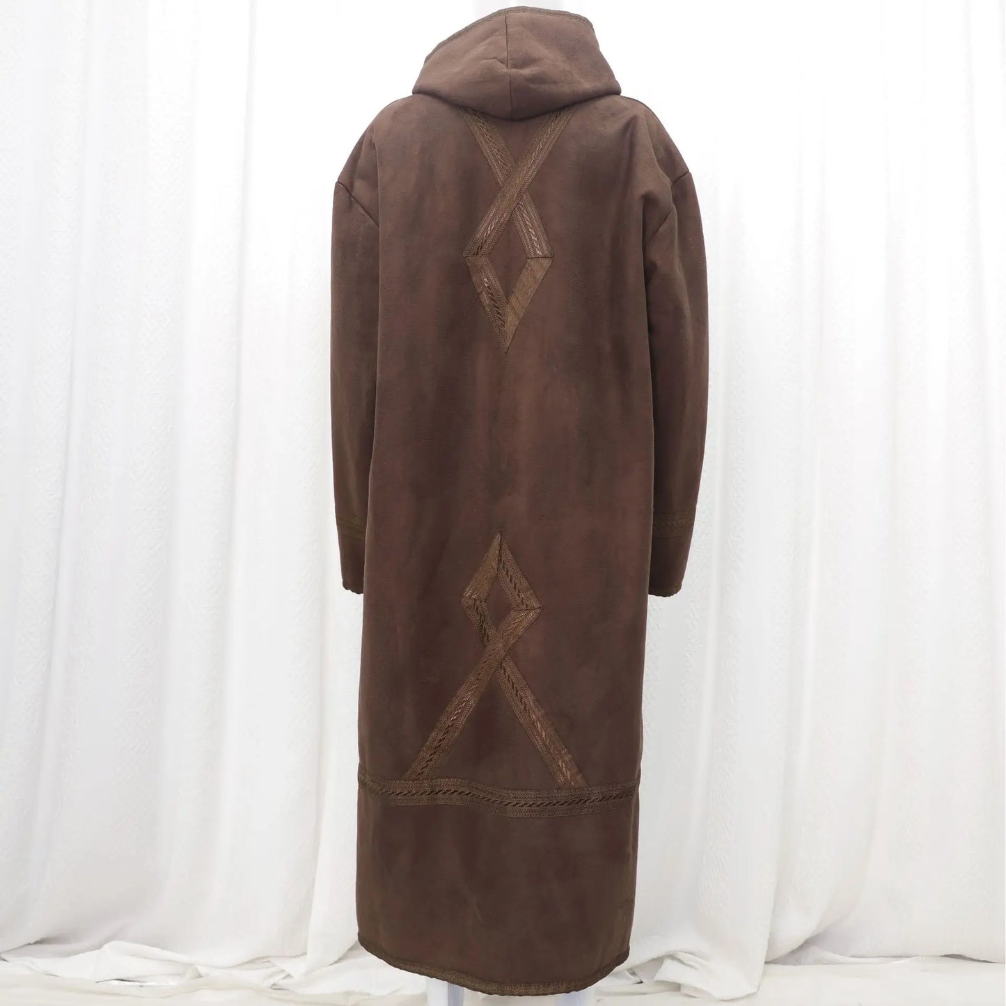 Eid Djellaba Jubba Thobe Saudi Arab Winter Thick Warm Faux Fur Men Muslim Kimono Cardigan Hooded Coat Kaftan Abaya Islam Clothes