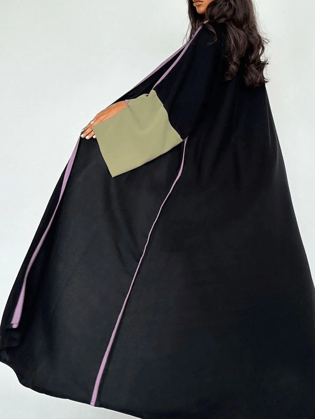 Muslim Women 2025 Elegant Black and Brown Abaya for Islamic Ladies for Daily and Festive Wear in Middle East Islamic Communities