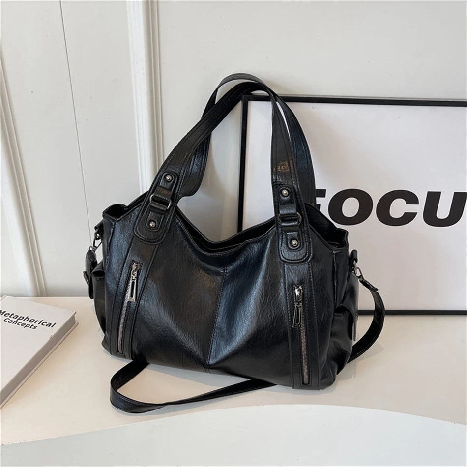 Female Handbag Large Capacity Shoulder Bags Big Stylsih Tote Bag Ladies Soft Leather Hobos Messenger Bags Women Shopper Bag Sac