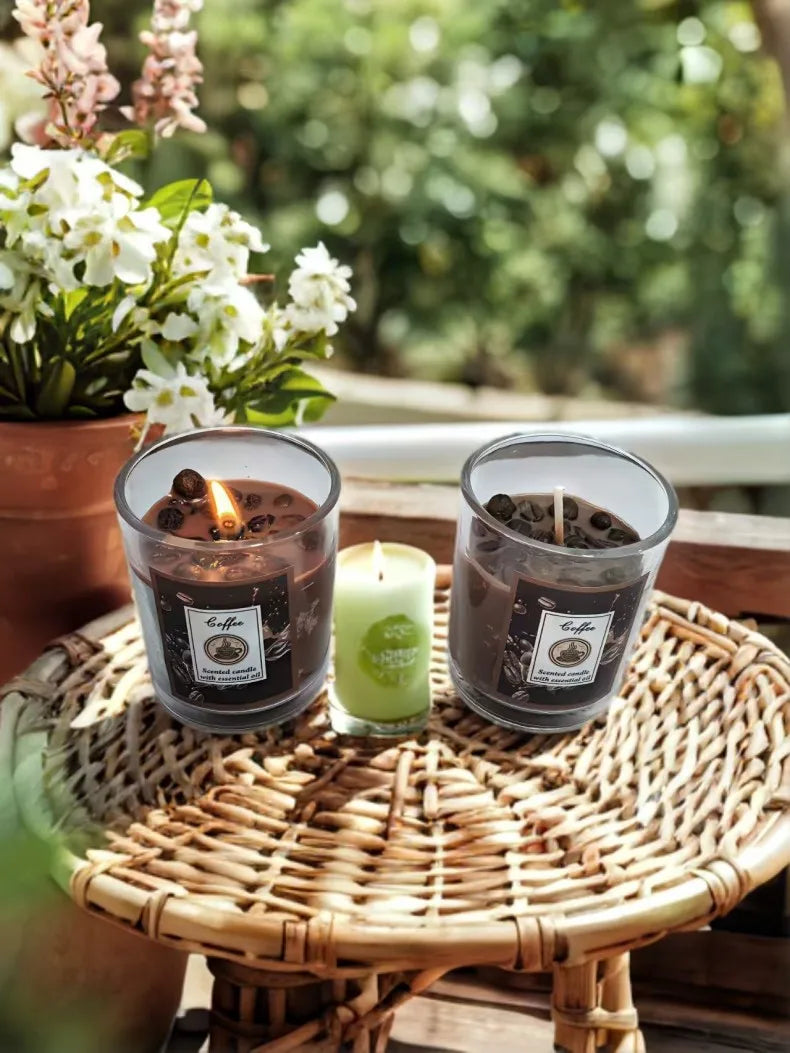 Candles Coffee Scented Aromatherapy Candle Indoor Long-lasting Smoke-free Fragrance Butter Lamp