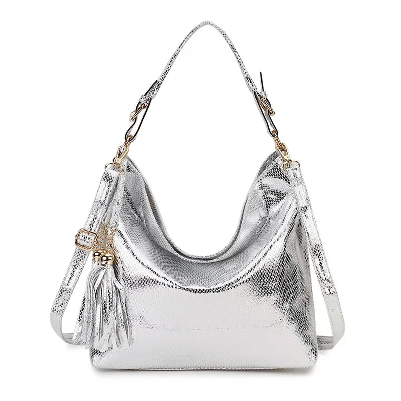 Women Shoulder Bag Girl Handbag Hobo Tassel  Big Black Ladies Hand Bag Female Casual Multifunctional Crossbody Bags for Woman