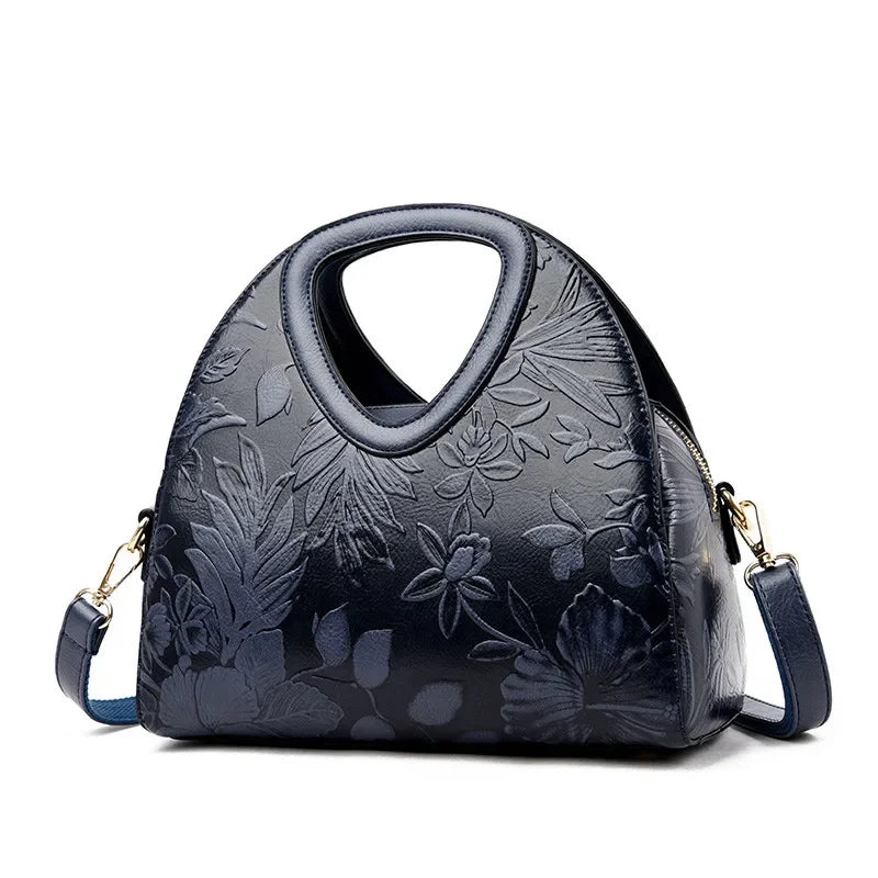 Women Leather Handbags Female Ladies Hand Hobos Bag Mother Shoulder Bag Chinese Style Crossbody Bags For Women 2024 Sac A Main