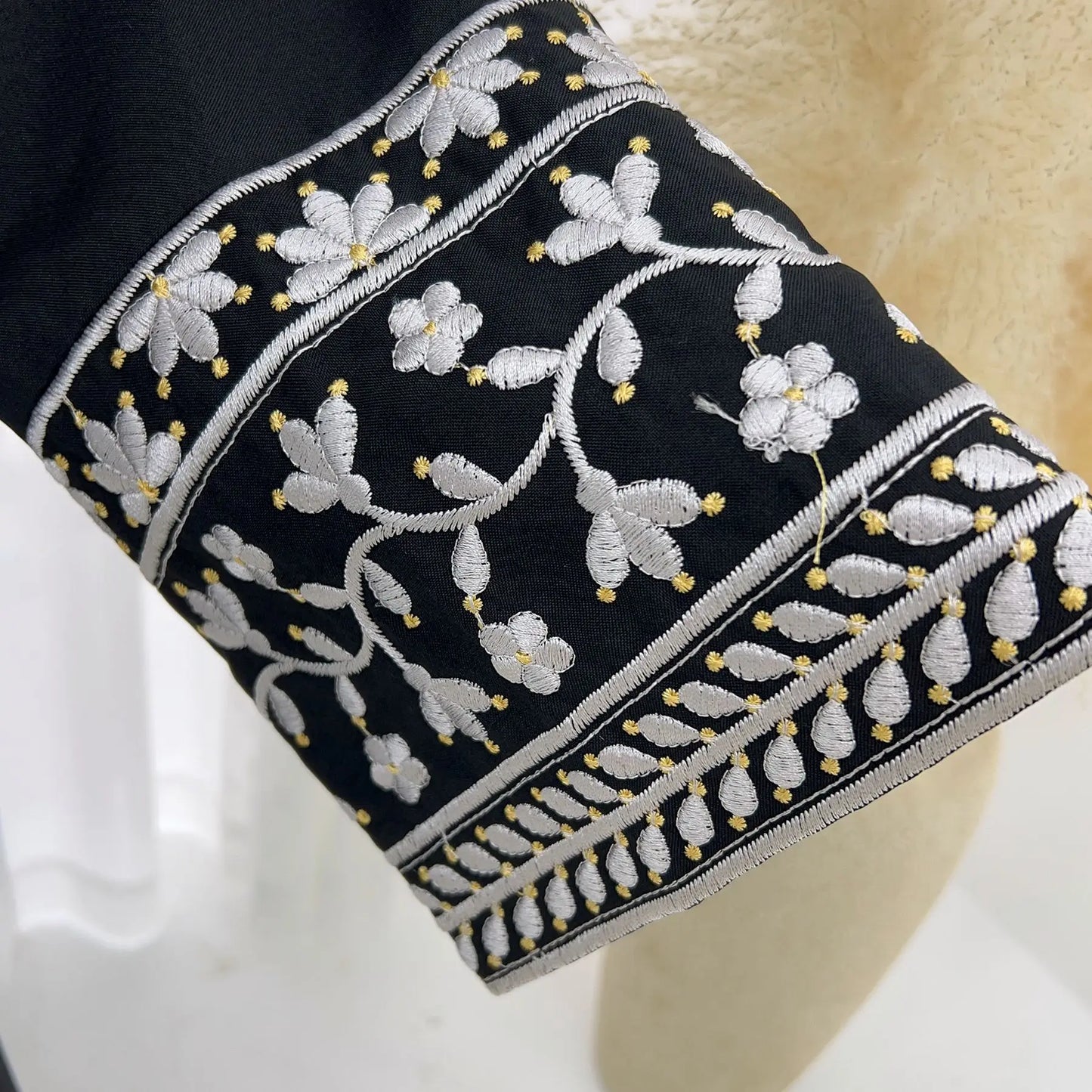 Abaya Simple Embroidery Outwear Eid Ramadan Dress Abayas Muslim Dresses Kaftan Dubai Women Prayer Robe Clothes Women With Belt