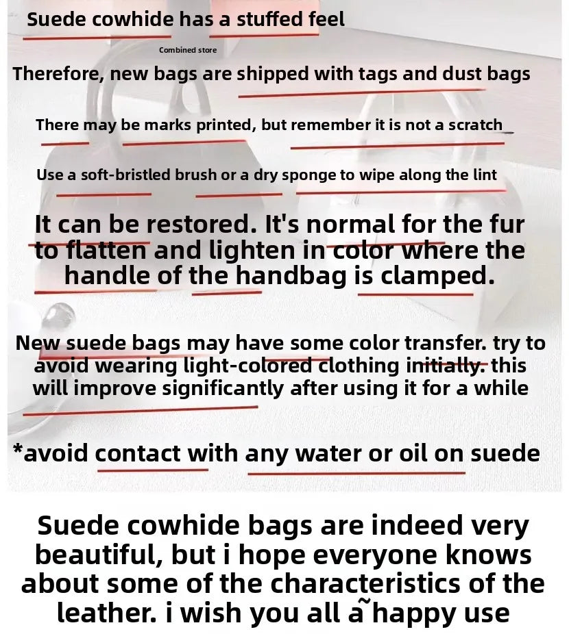 Nothingwritten Suede Leather Bowling Bag Handheld Boston Bag Women's Handbag Korean Sle Hard Handle Canvas  Zipper Cl...