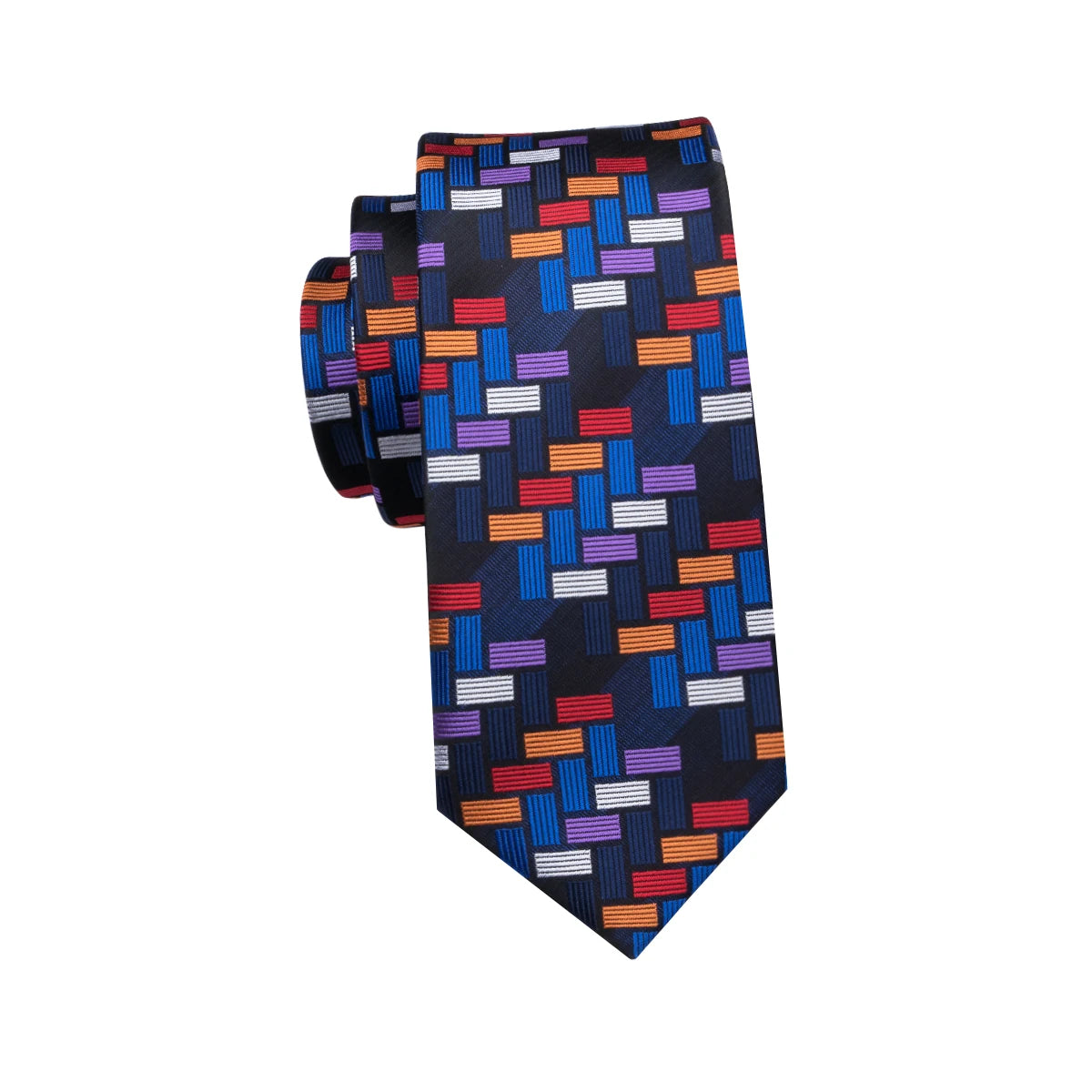 Hi-Tie Mens Ties Luxury Handmade Geometric Necktie Silk Woven Tie Set For Men Business Wedding Neck Tie Square Cufflinks