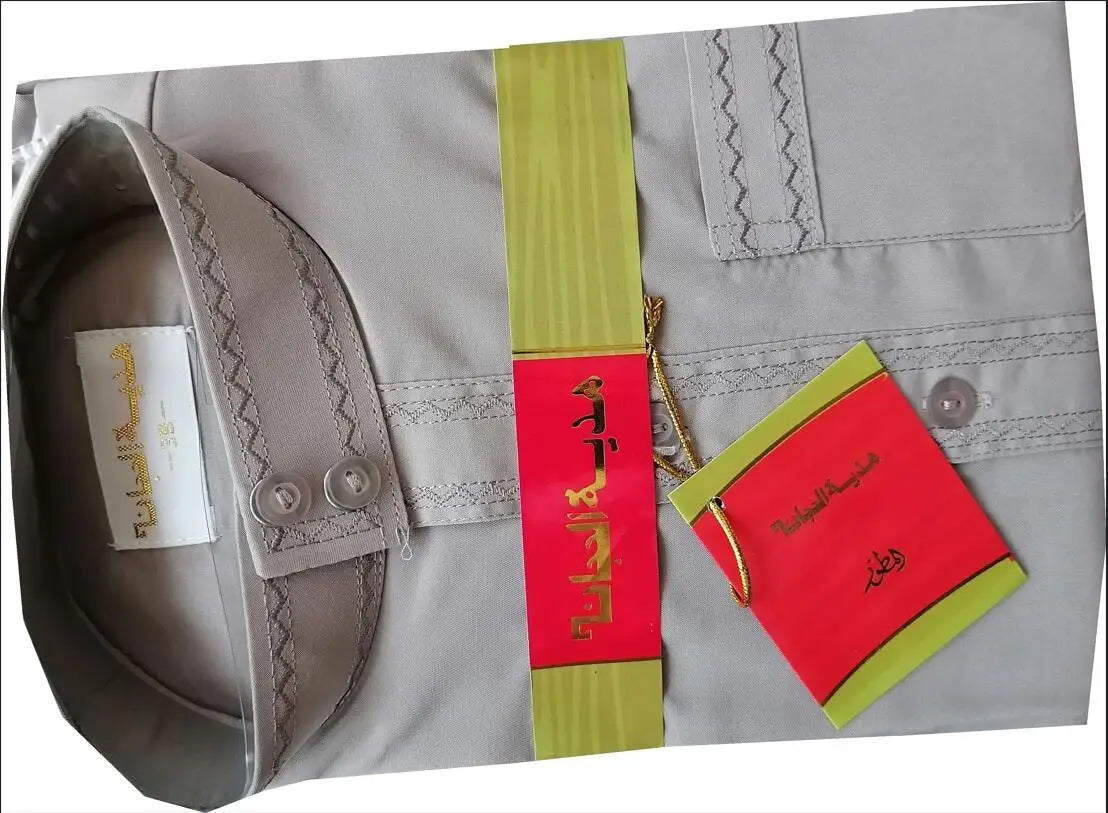 one cap for free Plain Thobe for Children (suit 95cm~155cm tall ) Jubba Soft Thawb Islamic Clothing Boy Robe