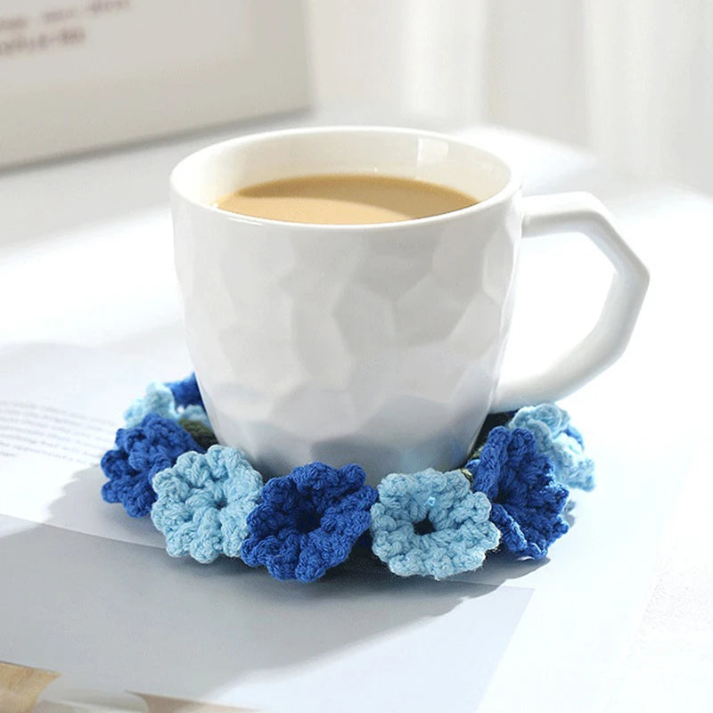 Lily of the Valley Crochet Coaster Flower Placemat Bouquet Cup Pad Coffee Mug Mat - Unique Mother's Day Gift