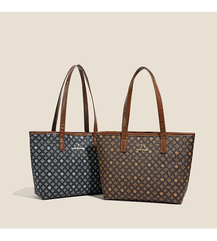 New women's cross-border fashion handbag, large-capacity shoulder bag, versatile and classic tote for commuting