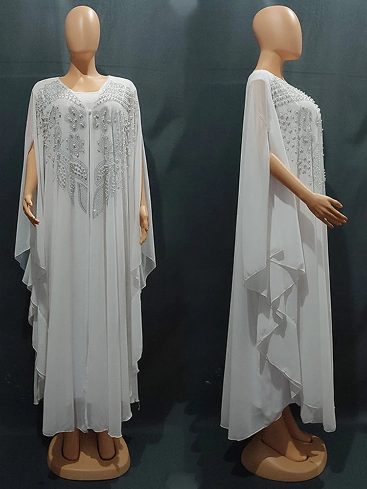 Abayas For Women Dubai Luxury 2025 Chiffon Boubou Muslim Fashion Dress Caftan Marocain Wedding Party Occasions Djellaba Femme