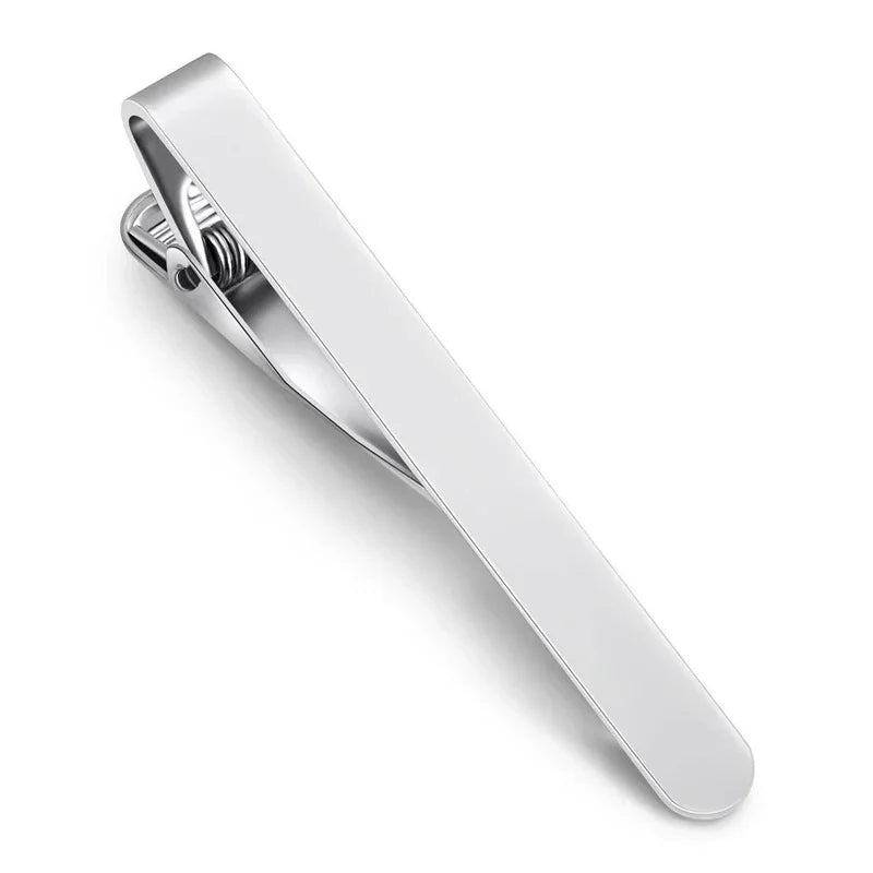 Tie Clip for Men Metal Copper Simple Bar Clasp Practical Necktie Accessories Fashion Mens Classic Tie Clips Clamp Pin Jewelry