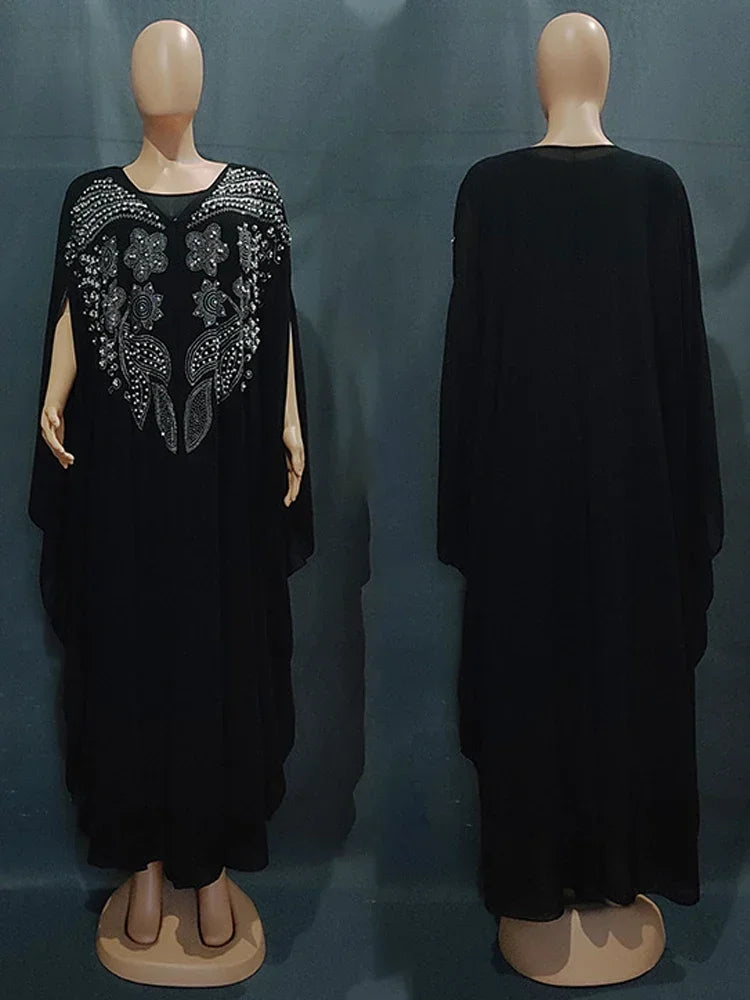 Abayas For Women Dubai Luxury 2025 Chiffon Boubou Muslim Fashion Dress Caftan Marocain Wedding Party Occasions Djellaba Femme