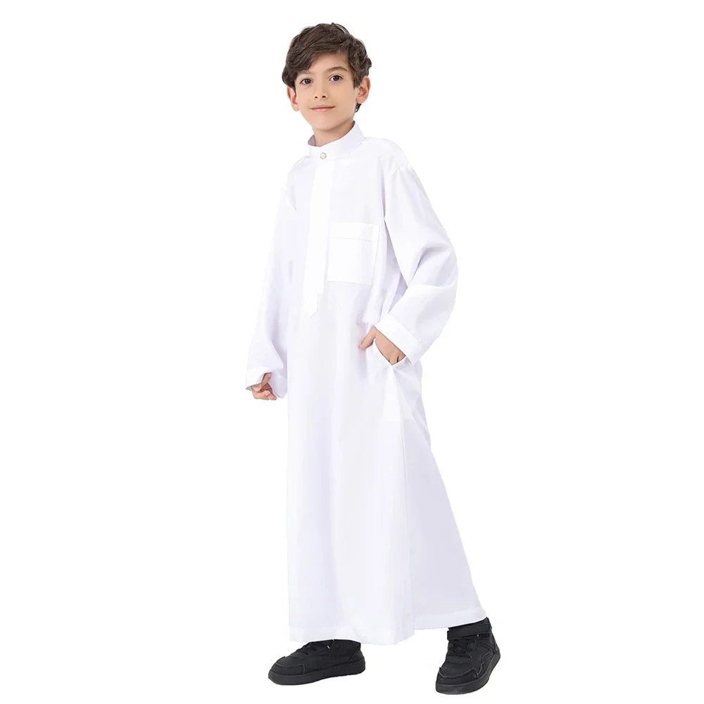 Muslim Kids Boys Jubba Thobe Robe Turkey Arabic Islam Dubai Abayas For Prayer Clothes Djellaba Robe Musulmane Hombre