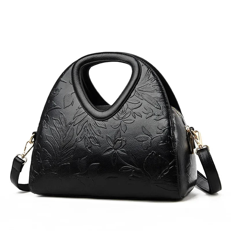 Women Leather Handbags Female Ladies Hand Hobos Bag Mother Shoulder Bag Chinese Style Crossbody Bags For Women 2024 Sac A Main