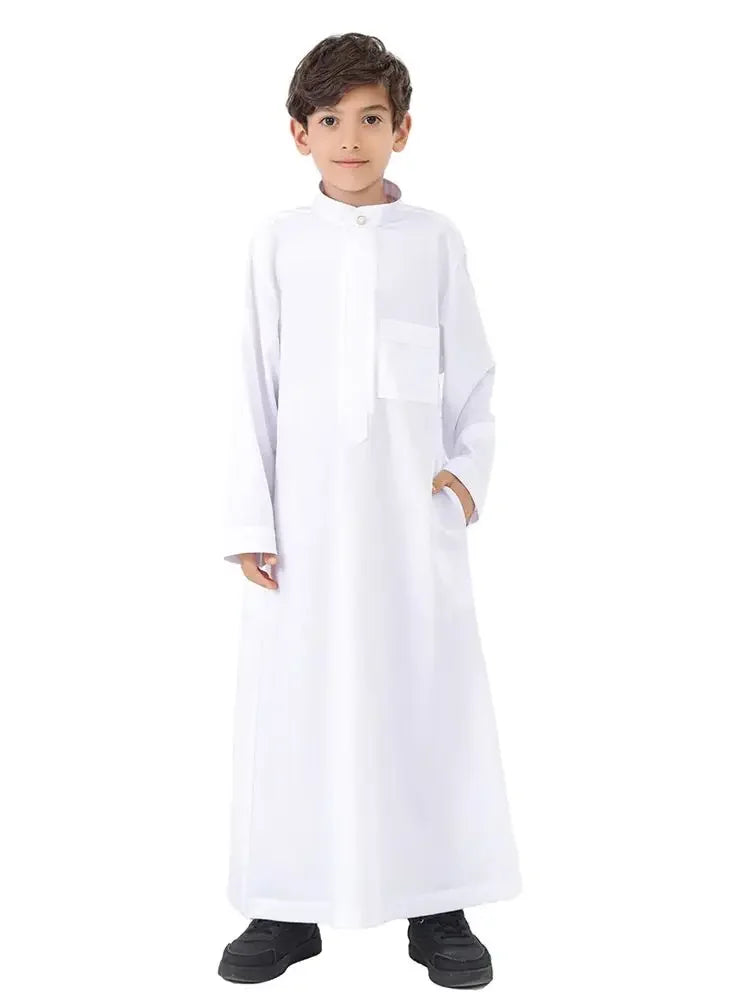 Muslim Kids Boys Jubba Thobe Robe Turkey Arabic Islam Dubai Abayas For Prayer Clothes Djellaba Robe Musulmane Hombre