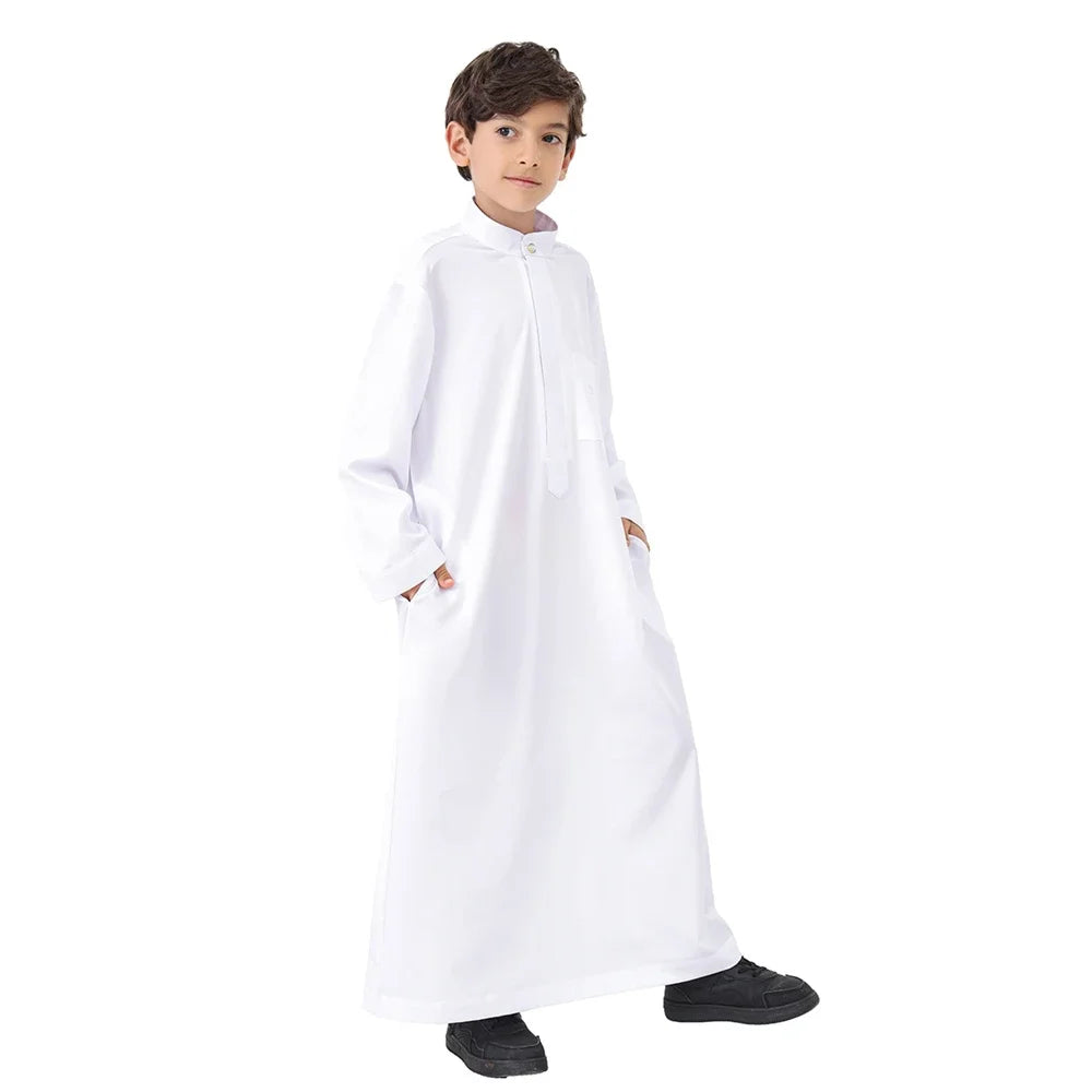 Muslim Kids Boys Jubba Thobe Robe Turkey Arabic Islam Dubai Abayas For Prayer Clothes Djellaba Robe Musulmane Hombre