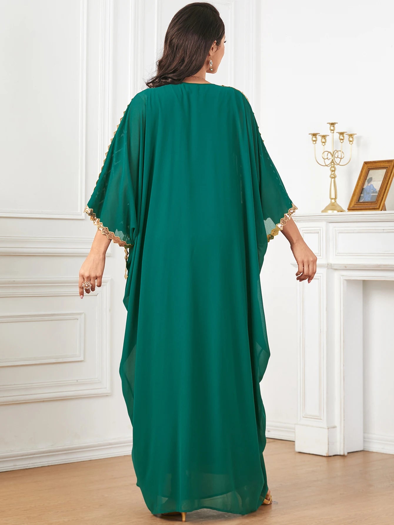 Eid Muslim Party Dress for Women Abaya with Inner Dress 2 Piece Set Jalabiya Ramadan Abayas Robe Caftan Vestidos Largos 2024