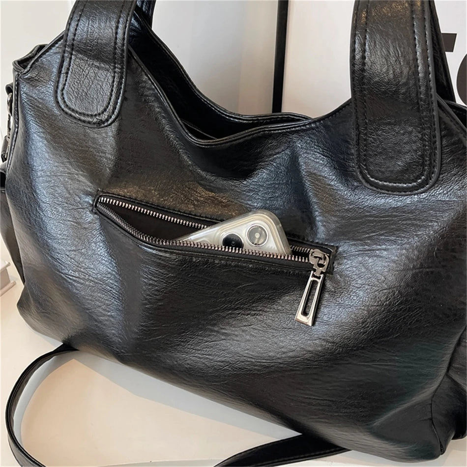 Female Handbag Large Capacity Shoulder Bags Big Stylsih Tote Bag Ladies Soft Leather Hobos Messenger Bags Women Shopper Bag Sac
