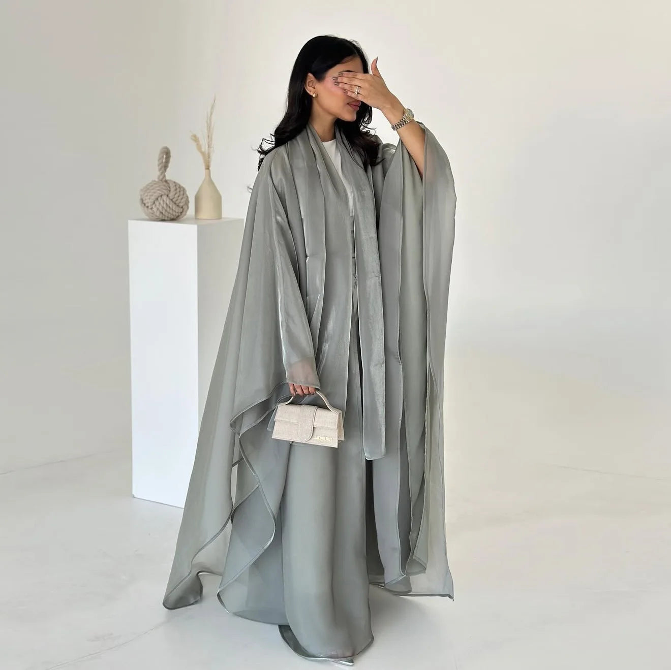 Eid  Women Abaya Muslim Cardigan Dresses Scarf Silky Abayas Ramadan Morocco Dubai Jalabiya Kaftan Vestidos Arab Long Robe 2025