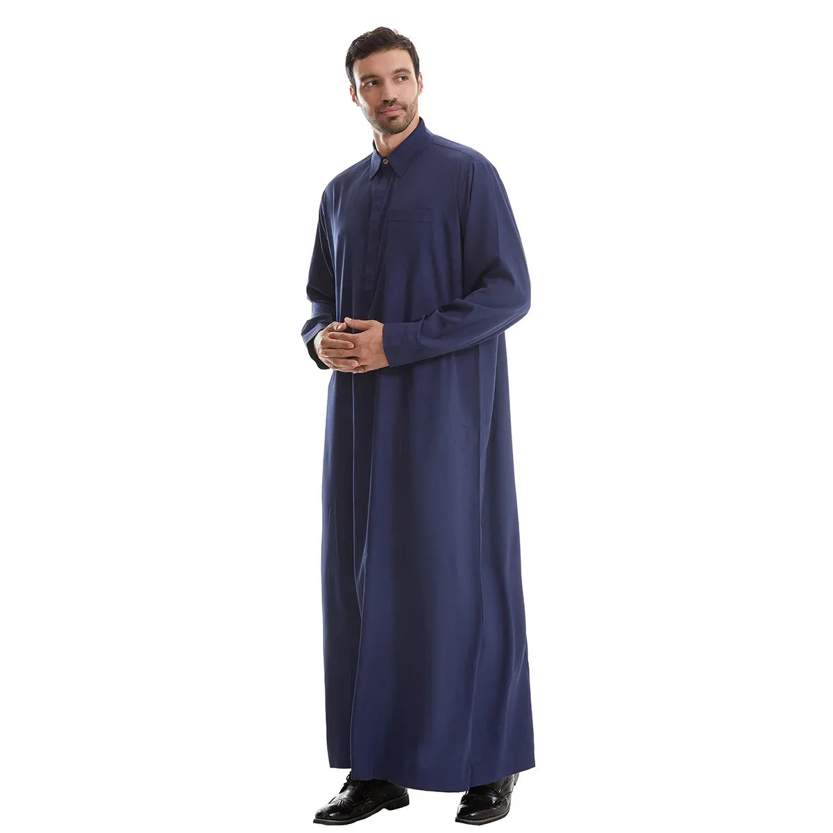 Mens Robe Long Sleeve Saudi Abaya Arabic Thobe Jubba Thoub Dubai Daffah Kaftan Middle East Islam Thawb Jubba Muslim Dress Caftan