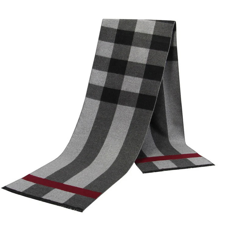 Men Scarf For Man Winter Copy Cashmere Shawl Luxury Brand Scarf Soft Keep Warm Outdoor Grey Knit Neckerchief Men Shawl Wrap Gift