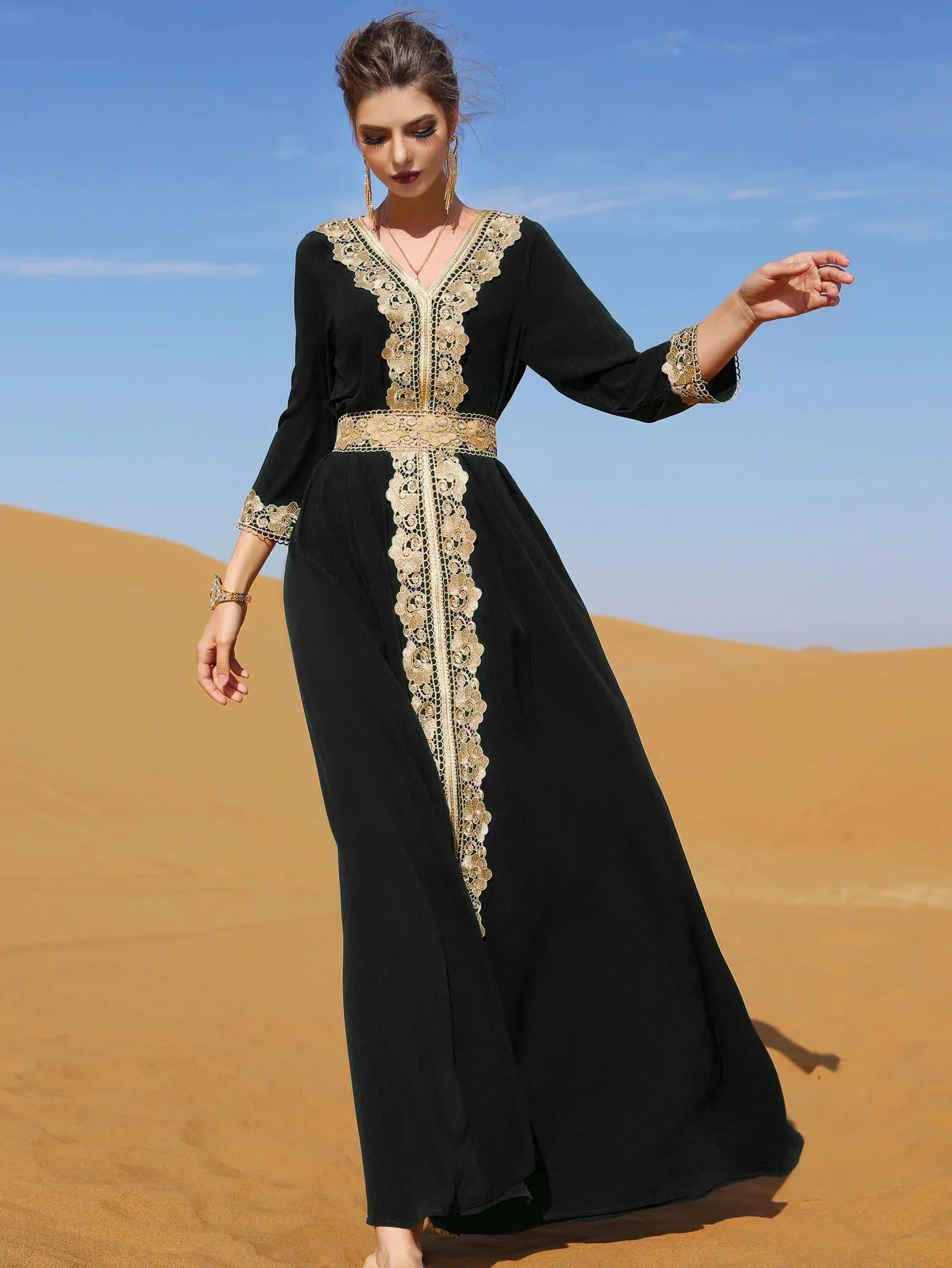 Eid Party Dress For Women Lace Dubai Arab Ramadan Abayas Caftan Kaftan Vestido Eid Muslim Woman Abaya Party Long Dresses 2026