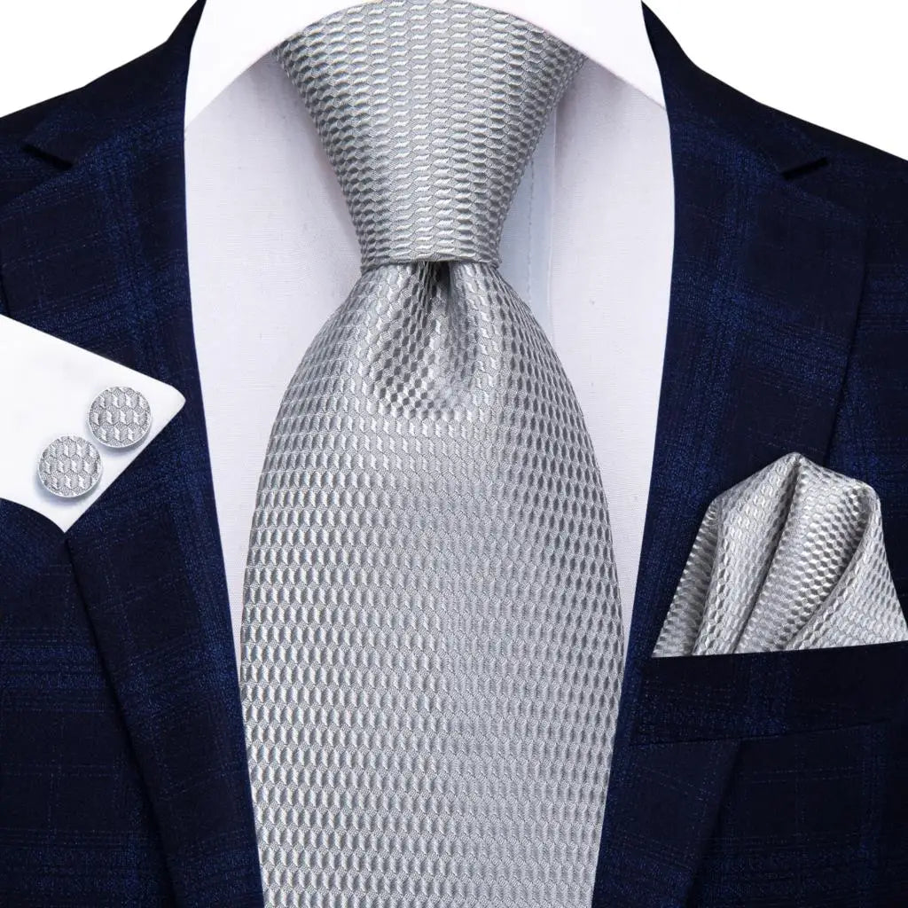 Hi-Tie Champagne Floral Paisley Silk Elegant Tie For Men Groom Wedding Men Necktie Pocket Square Cufflink Accessory Wholesale