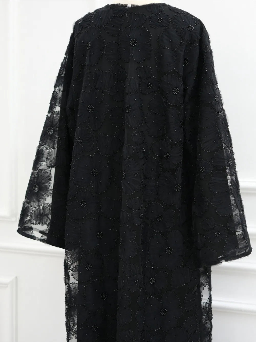 Eid Women Abaya Muslim Cardigan Dress Beading Flower Jalabiya Ramadan Vestidos Largos Islam Arab Long Robe Morocco Kaftan 2026