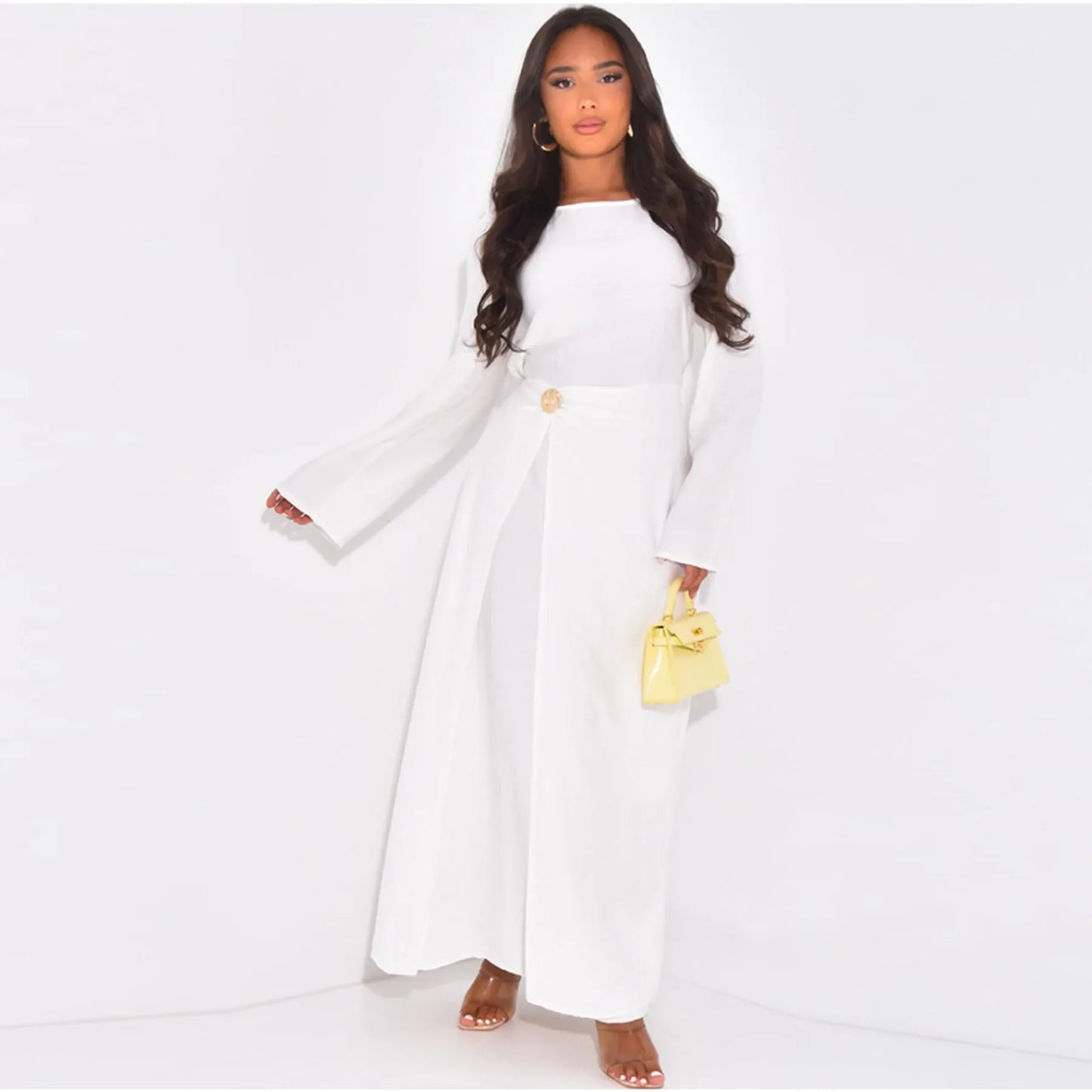 Muslim Long Robe Eid Abaya for Women Wrap Dresses Ramadan Morocco Dubai Luxury Kaftan Islam Saudi Vestidos Arab Jalabiya Abayas