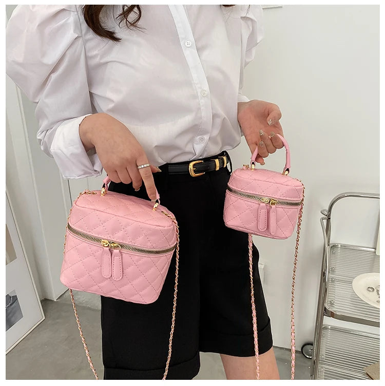 Trendy  Buet Handbag Women's Crossbody Bag Luxury Feel Small  Design Handbag Soft PU Leather Zipper Closure Casual