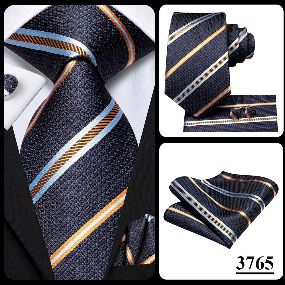 Hi-Tie Teal Green Floral Mens Fashion Necktie Handkerchief Cufflinks for Tuxedo Accessory Classic Silk Luxury Tie for Man Gift