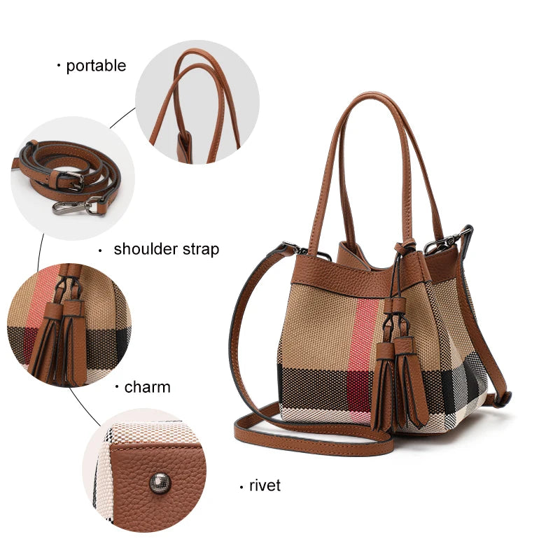 Aidrani Small Checkered Handbag: Chic Design, Signature Style