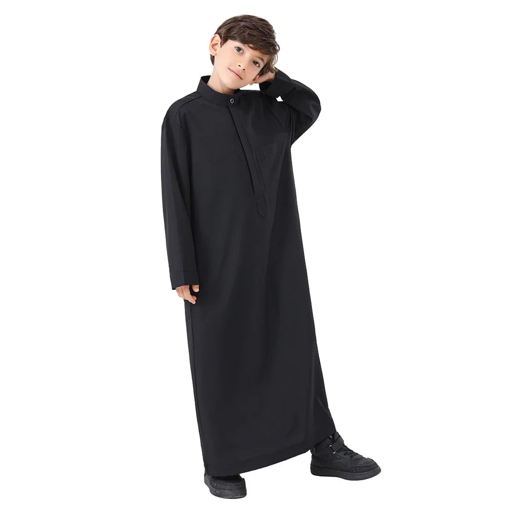 Muslim Kids Boys Jubba Thobe Robe Turkey Arabic Islam Dubai Abayas For Prayer Clothes Djellaba Robe Musulmane Hombre