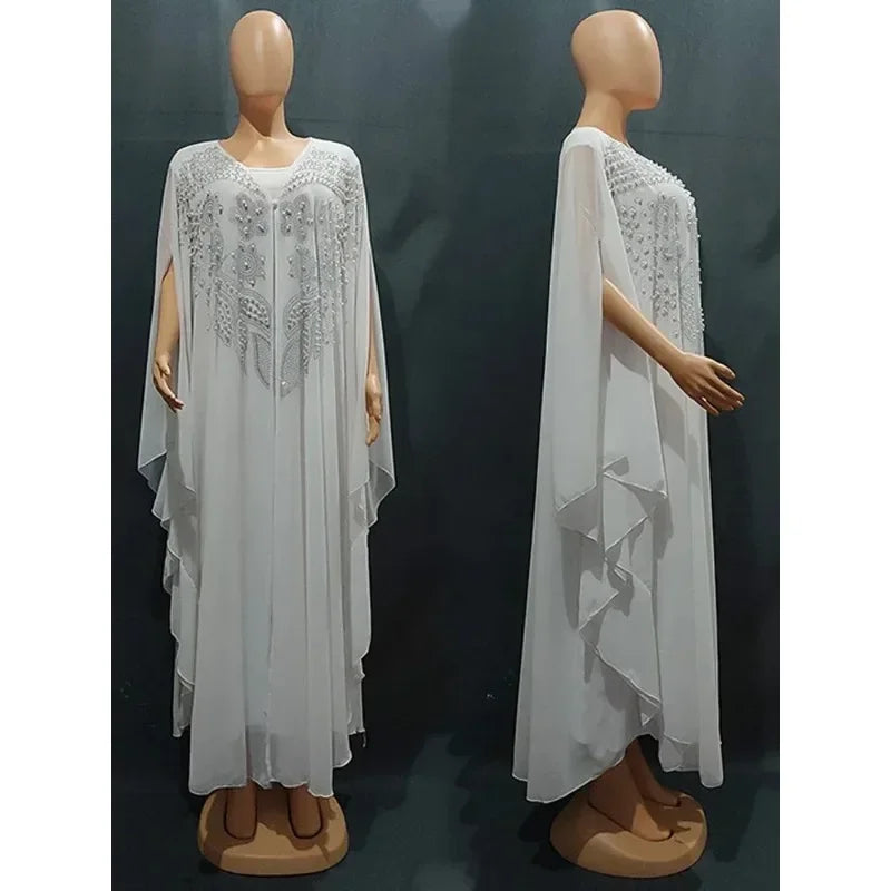 Abayas For Women Dubai Luxury 2025 Chiffon Boubou Muslim Fashion Dress Caftan Marocain Wedding Party Occasions Djellaba Femme