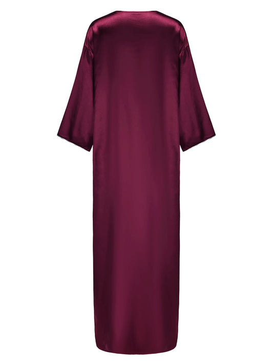 New Lslamic Middle East Saudi Muslim Moroccan Men's Business Casual Traditional Embroidery Craft Robe S-2XL Plus Size