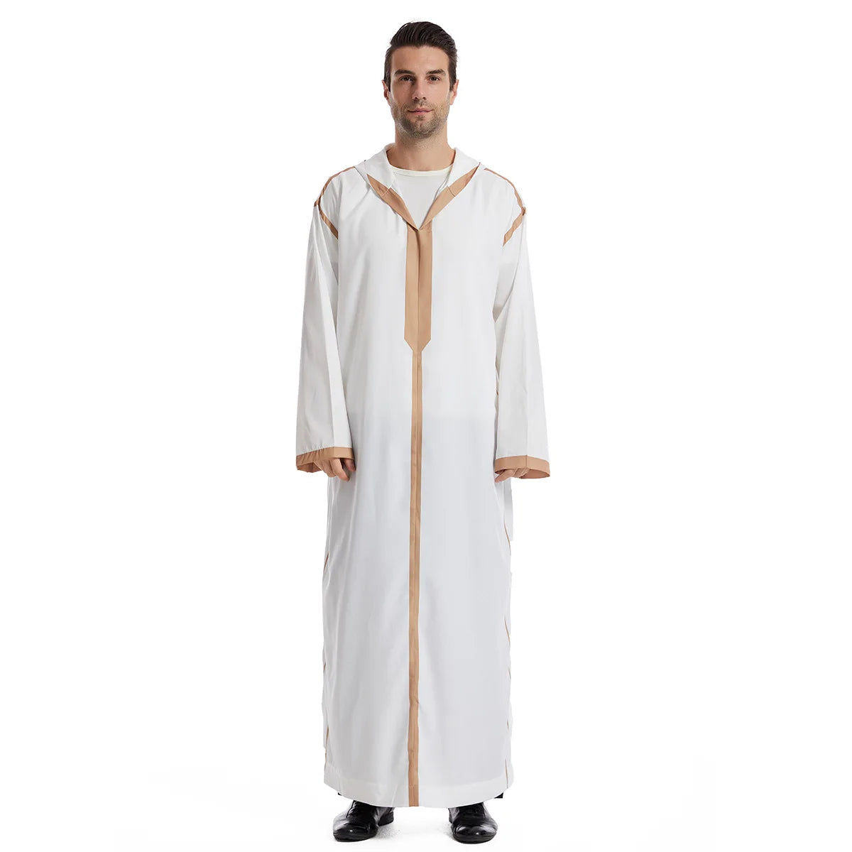 Muslim Men Hooded Robe Dishdasha Modest Islamic Dubai Saudi Prayer Abaya Kaftan Eid Ramadan Morocco Jubba Arab Thobe Abayas